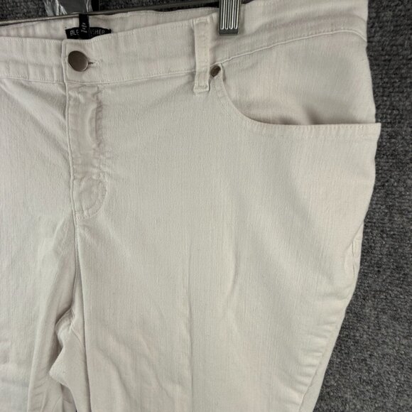 Eileen Fisher Women White Stretch Jeans Size 16W Organic Cotton Spandex Adult - Picture 3 of 16